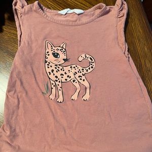Little girls leopard print tee